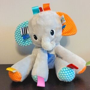 4/$25 Bright Starts Taggies rattle elephant